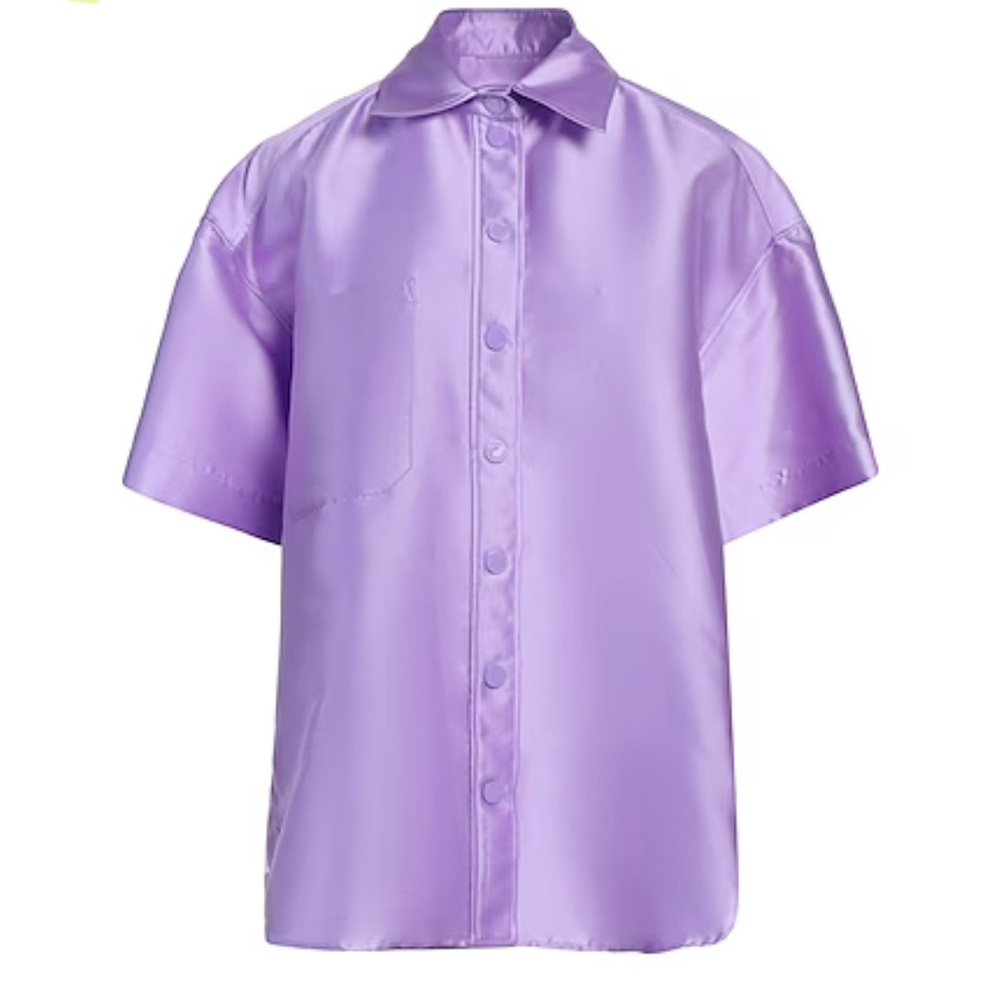 Sandro Purple Satin Blouse